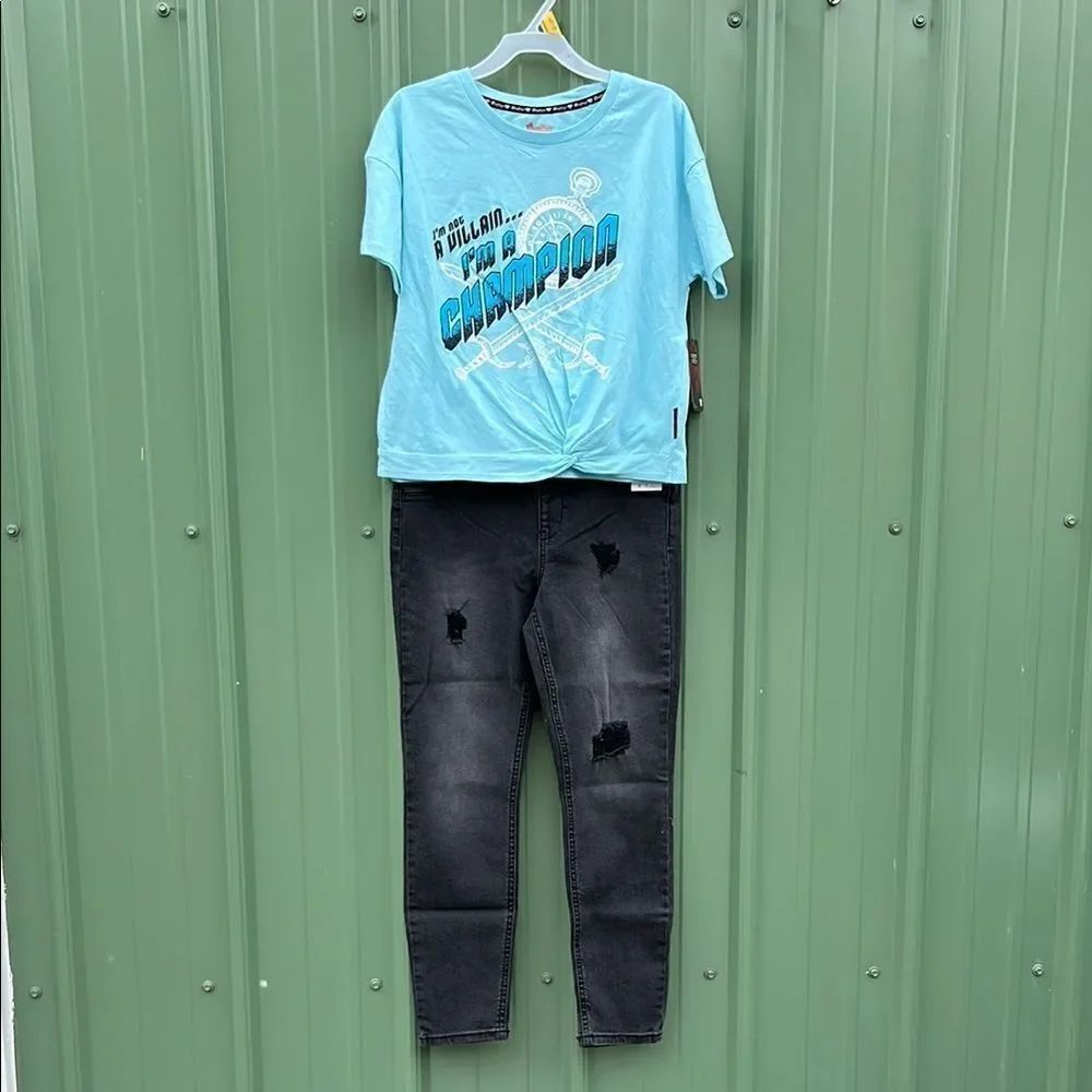 Girls Disney Descendants T-Shirt & Fashion Jeggings Size L Plus